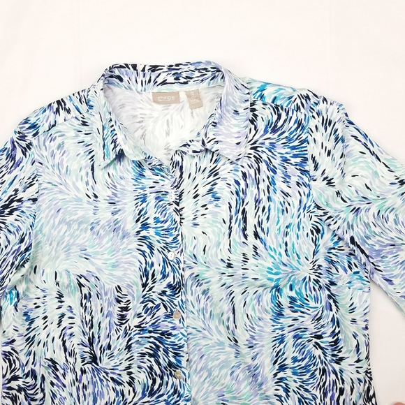 Chico's Tops - Chico's Long Sleeve Button Down Abstract Shirt